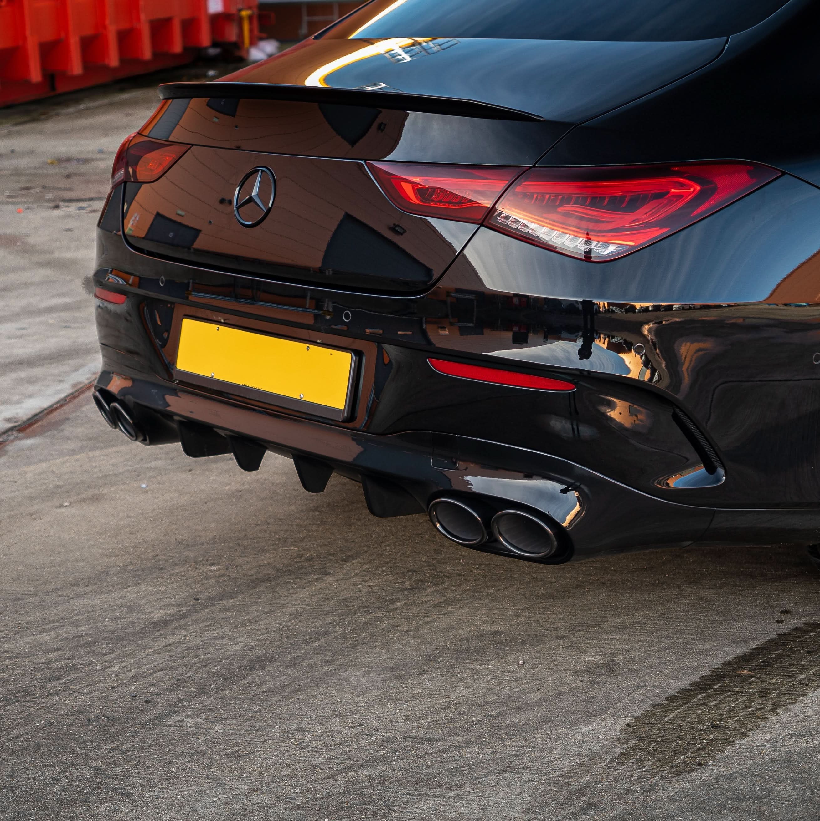 Brabus Style Gloss Black Rear Diffuser & Exhaust Tips for Mercedes Benz W118 CLA 19-Present - Carbon Factory