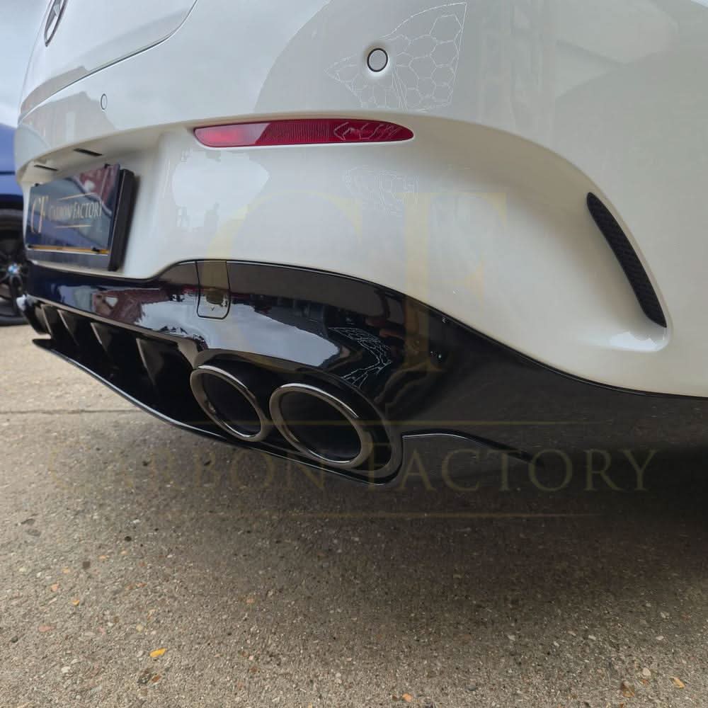 Brabus Style Gloss Black Rear Diffuser & Exhaust Tips for Mercedes Benz W118 CLA 19-Present - Carbon Factory