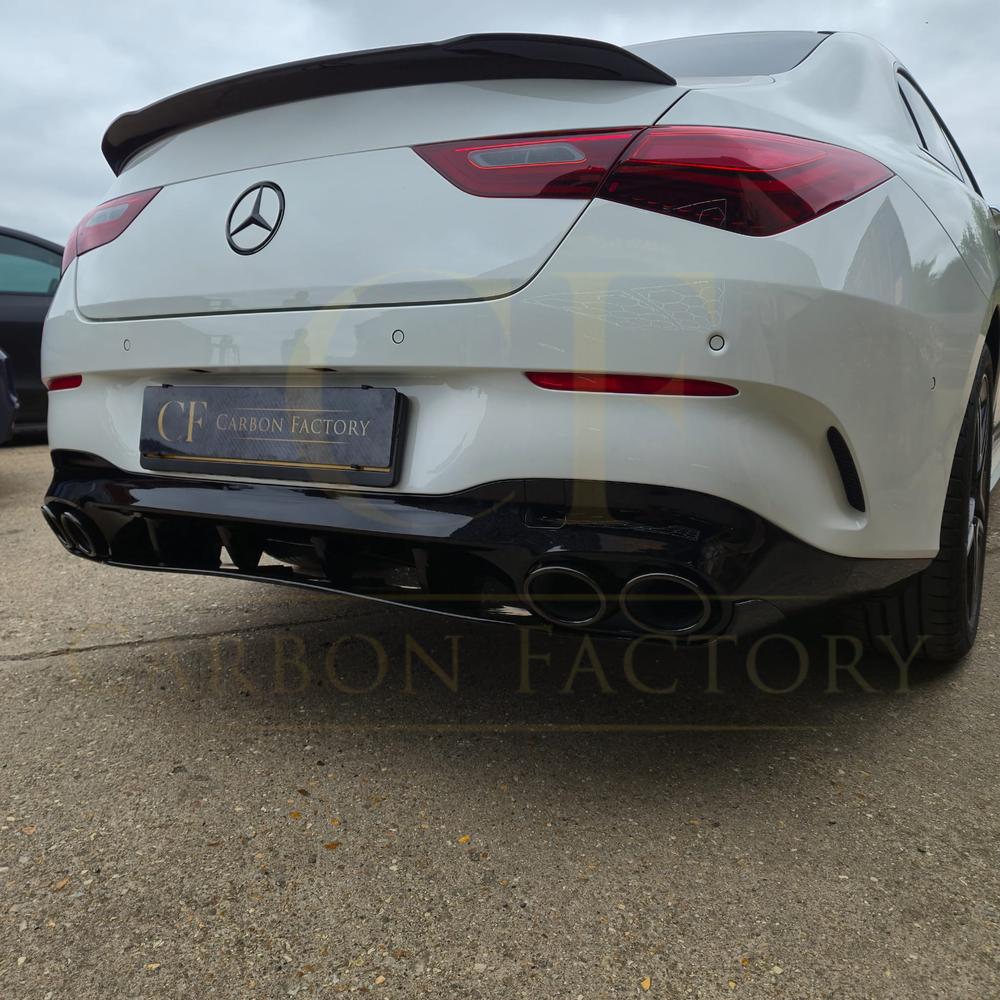 Brabus Style Gloss Black Rear Diffuser & Exhaust Tips for Mercedes Benz W118 CLA 19-Present - Carbon Factory