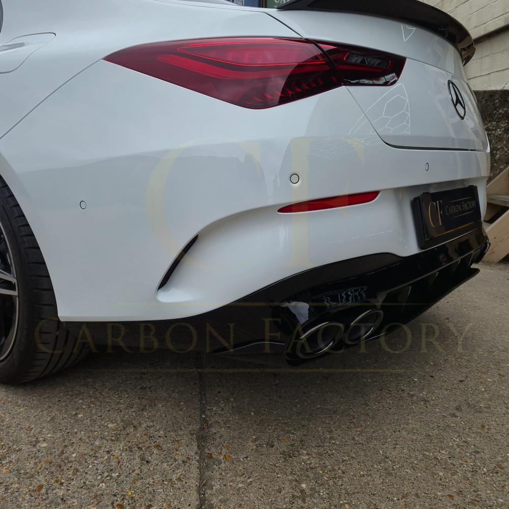 Brabus Style Gloss Black Rear Diffuser & Exhaust Tips for Mercedes Benz W118 CLA 19-Present - Carbon Factory