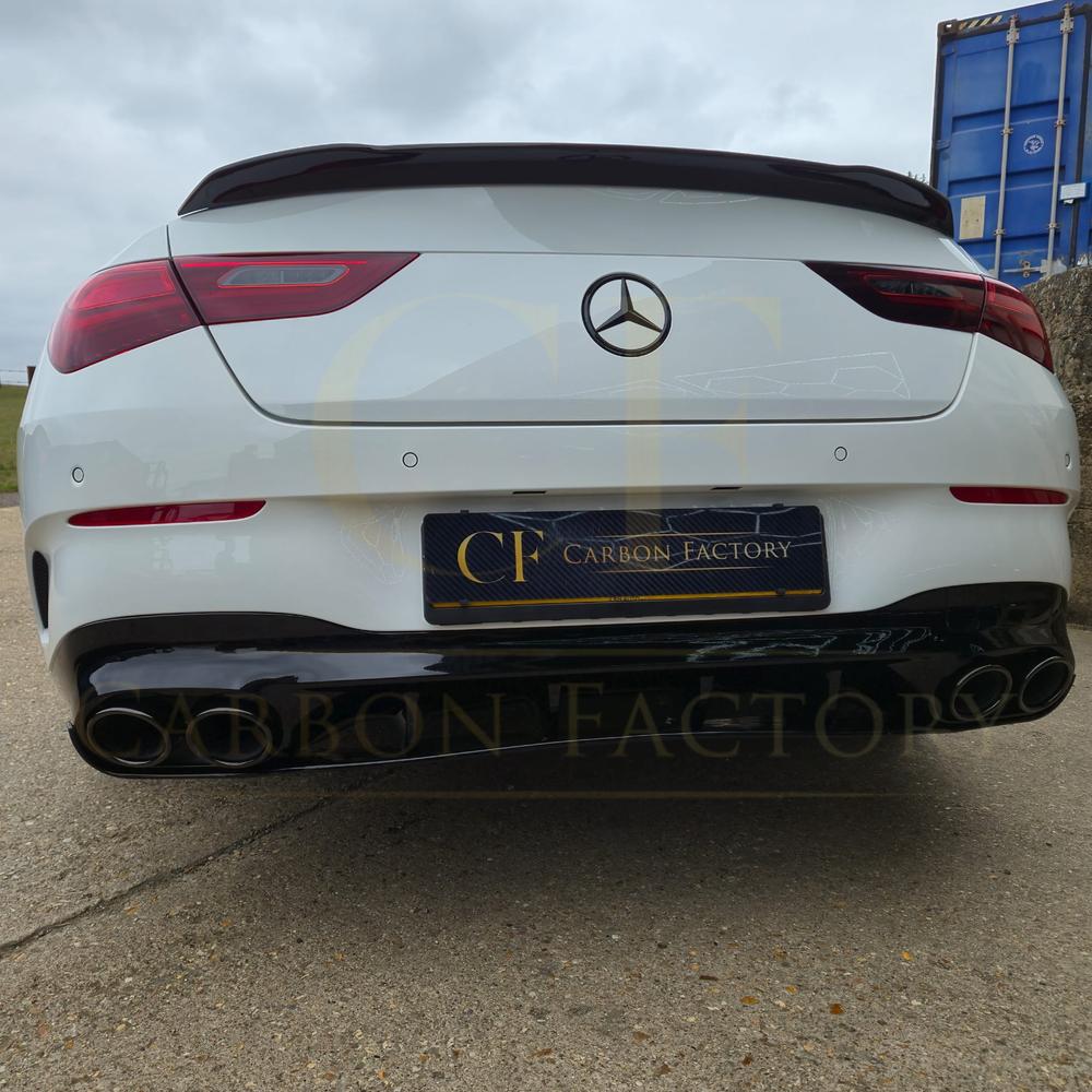 Brabus Style Gloss Black Rear Diffuser & Exhaust Tips for Mercedes Benz W118 CLA 19-Present - Carbon Factory