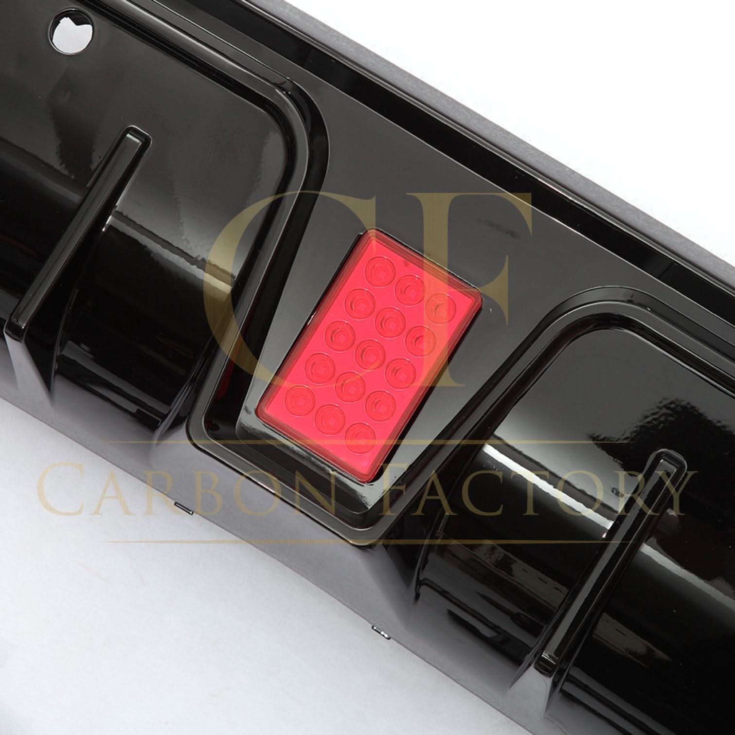 Brabus Style Gloss Black Rear Diffuser & Exhaust Tips for Mercedes Benz W205 C Class & C63 Saloon 15-21 - Carbon Factory