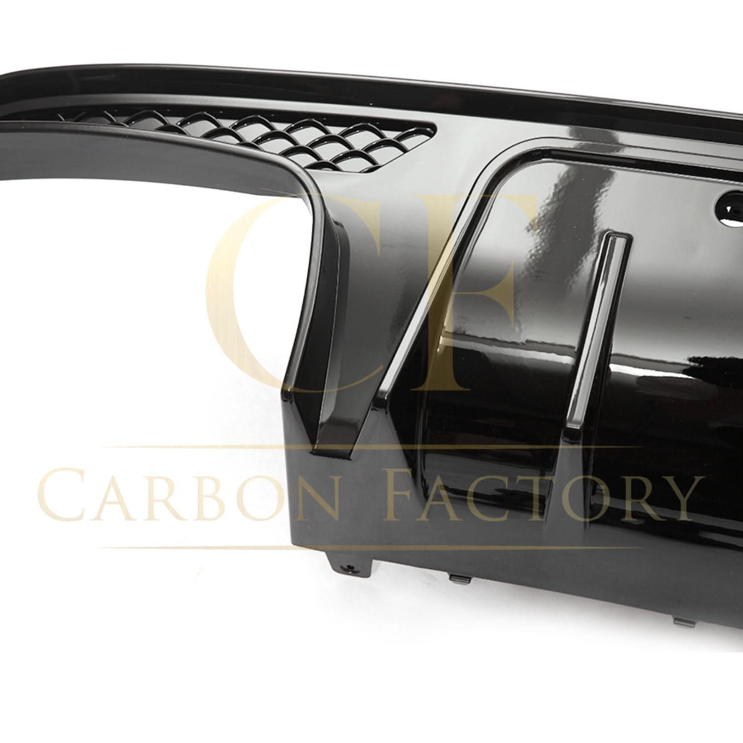 Brabus Style Gloss Black Rear Diffuser & Exhaust Tips for Mercedes Benz W205 C Class & C63 Saloon 15-21 - Carbon Factory