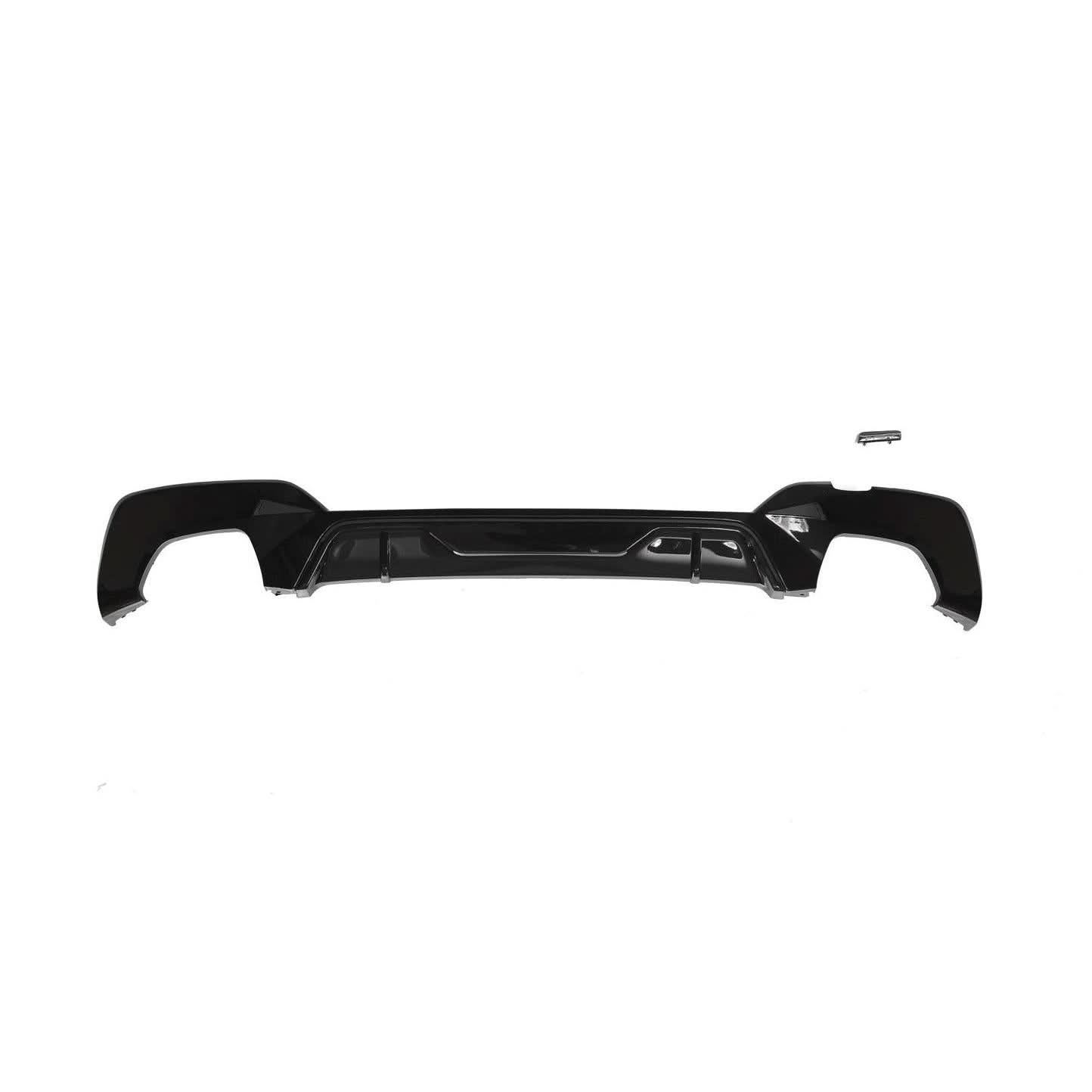CF Style Gloss Black Rear Diffuser Quad Exhaust for BMW 3 Series G20 G21 Pre-LCI 19-22 - Carbon Factory