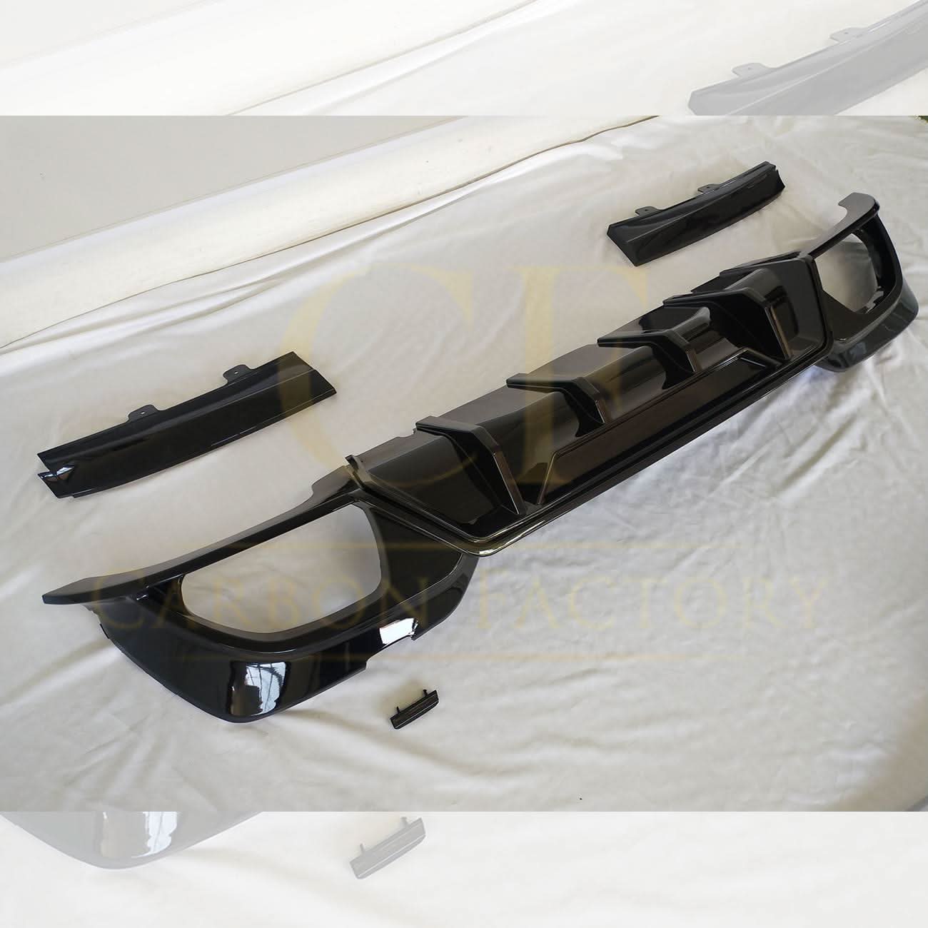 CM Style Gloss Black Rear Diffuser Quad Exhaust for BMW 3 Series G20 G21 Pre-LCI 19-22 - Carbon Factory