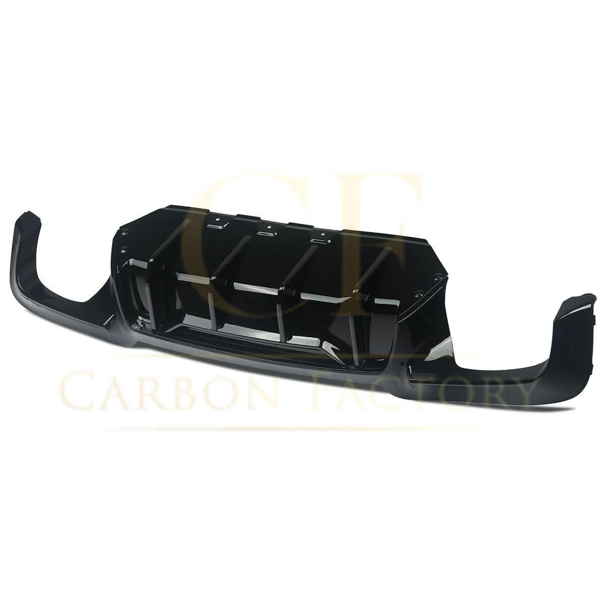 Competition Style Gloss Black Rear Diffuser Quad Exhaust for BMW F10 5 Series 10-17 - Carbon Factory