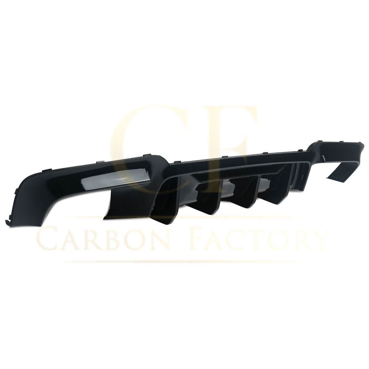 Competition Style Gloss Black Rear Diffuser Quad Exhaust for BMW F10 5 Series 10-17 - Carbon Factory