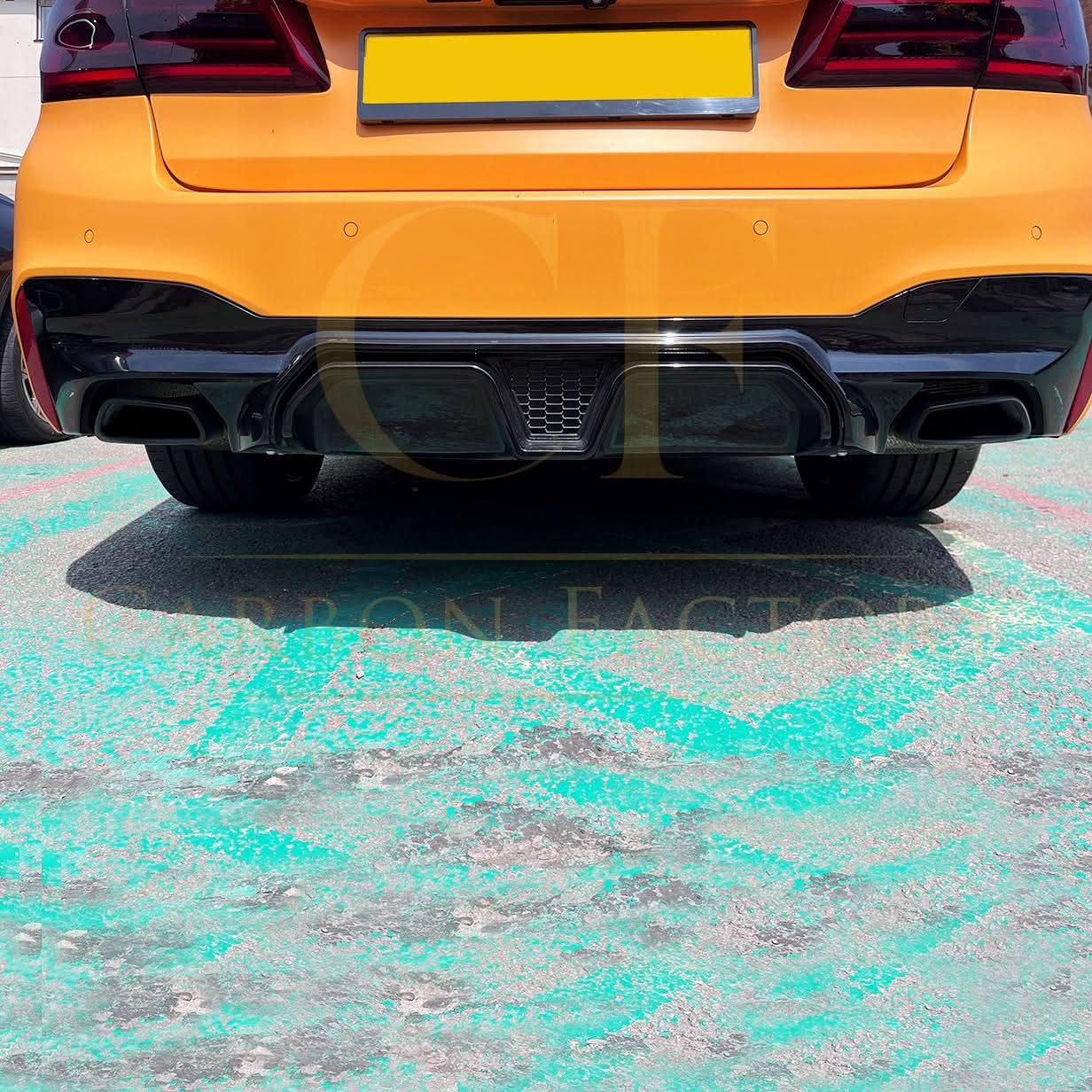 CS Style Gloss Black Rear Diffuser for BMW G30 G31 5 Series M Sport 17-24 - Carbon Factory