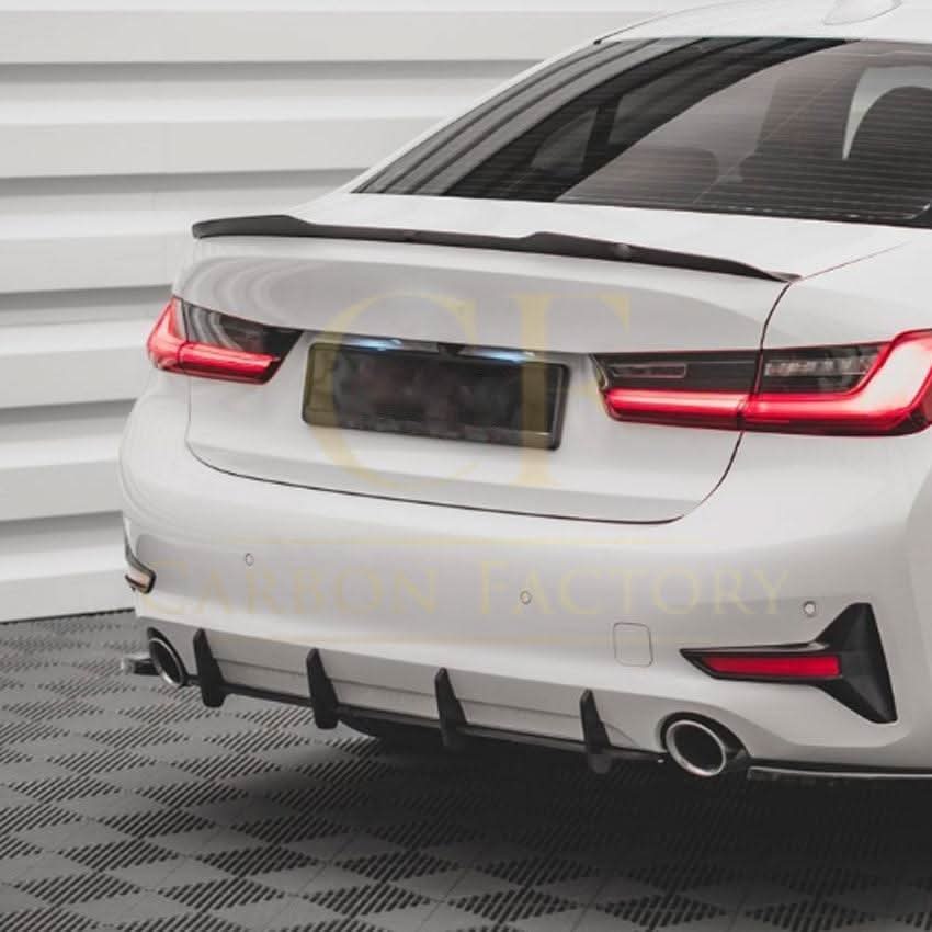 Gloss Black Rear Diffuser add on for BMW 3 Series G20 G21 Pre-LCI Standard model 19-22 - Carbon Factory