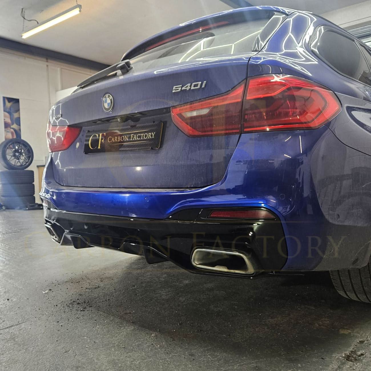 Gloss Black Rear Diffuser for BMW G30 G31 5 Series M Sport 540 550 17-24 - Carbon Factory