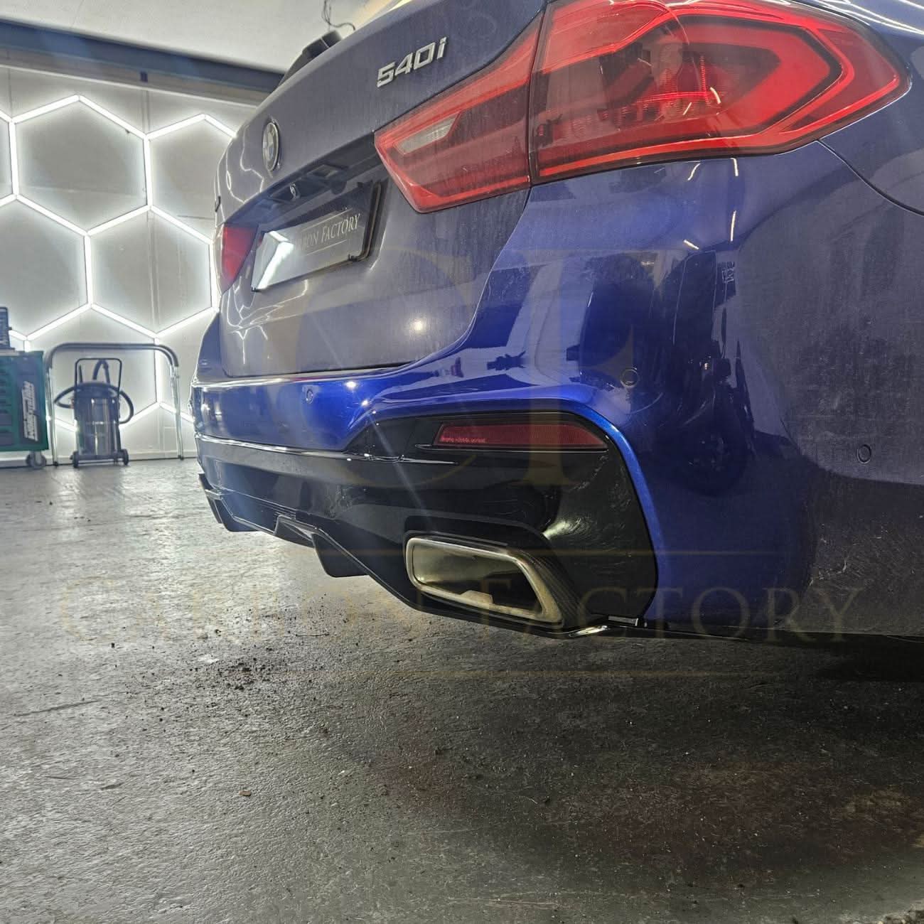 Gloss Black Rear Diffuser for BMW G30 G31 5 Series M Sport 540 550 17-24 - Carbon Factory