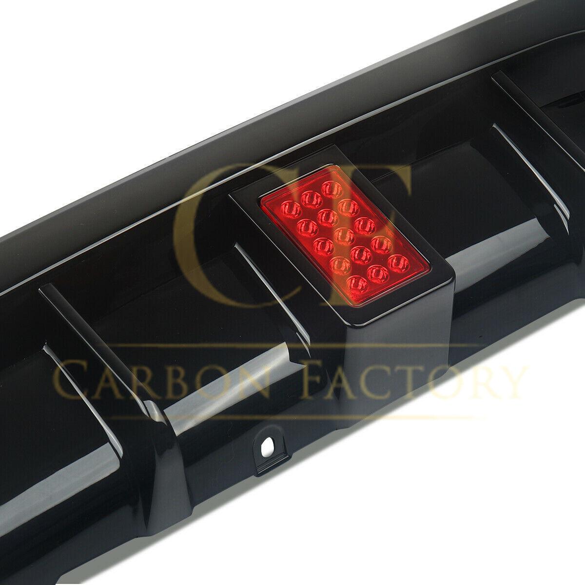 LED Style Gloss Black Rear Diffuser Dual Exhaust for BMW E90 E91 3 Series 05-13 - Carbon Factory