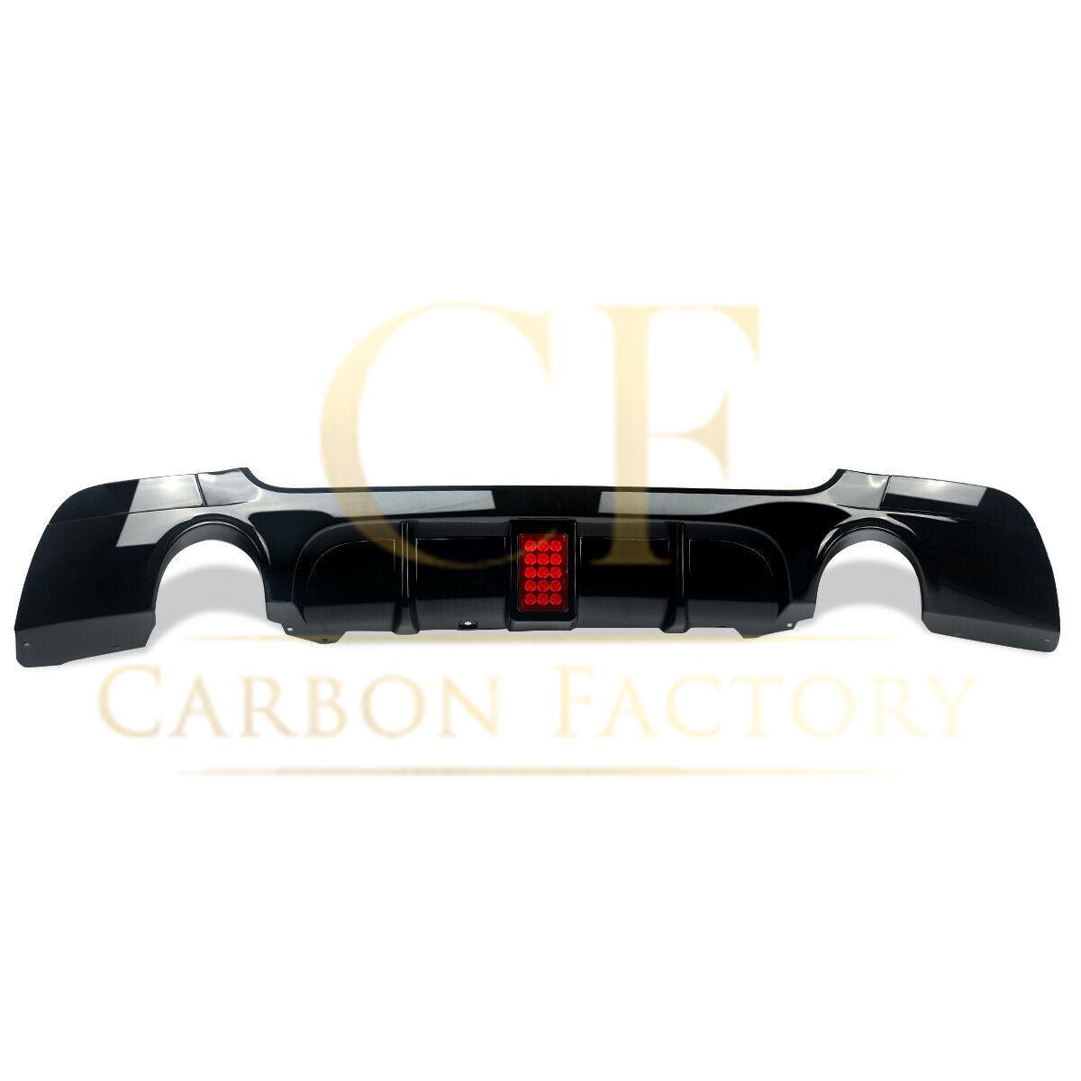 LED Style Gloss Black Rear Diffuser Dual Exhaust for BMW E90 E91 3 Series 05-13 - Carbon Factory