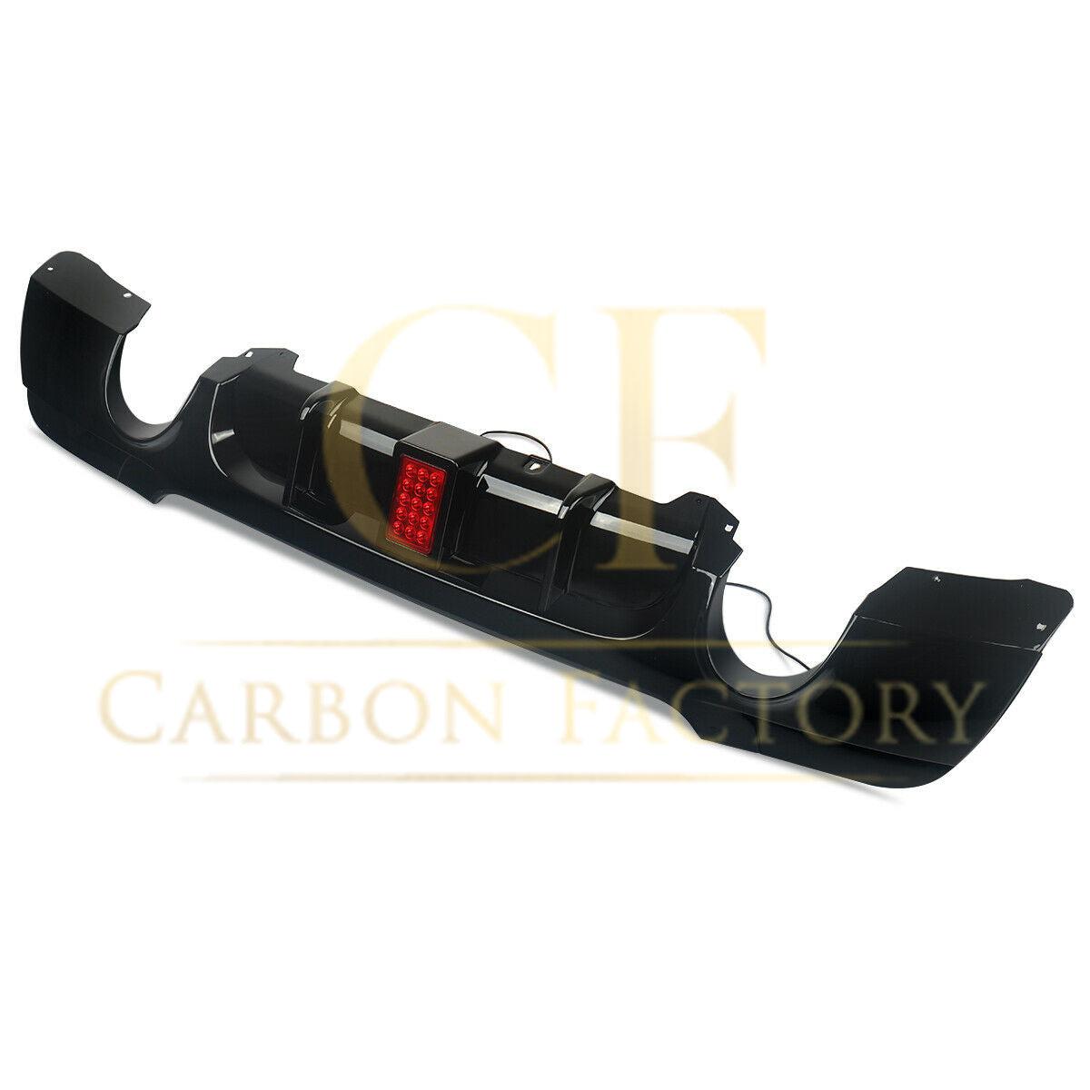 LED Style Gloss Black Rear Diffuser Dual Exhaust for BMW E90 E91 3 Series 05-13 - Carbon Factory