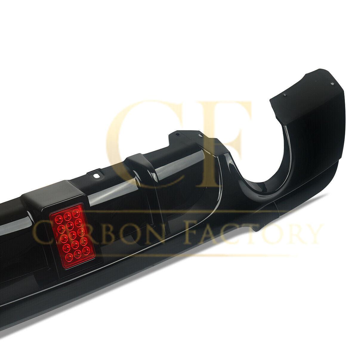 LED Style Gloss Black Rear Diffuser Dual Exhaust for BMW E90 E91 3 Series 05-13 - Carbon Factory