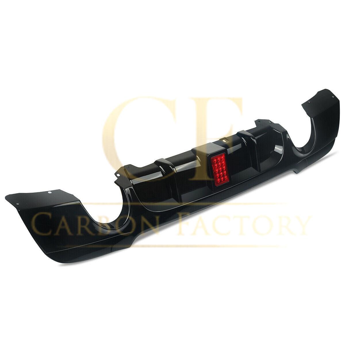 LED Style Gloss Black Rear Diffuser Dual Exhaust for BMW E90 E91 3 Series 05-13 - Carbon Factory