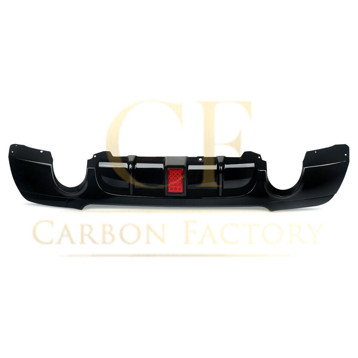 LED Style Gloss Black Rear Diffuser Dual Exhaust for BMW E90 E91 3 Series 05-13 - Carbon Factory