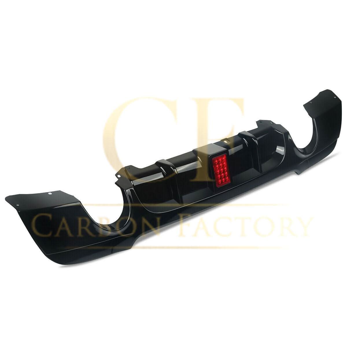 LED Style Gloss Black Rear Diffuser Dual Exhaust for BMW E92 E93 3 Series 05-13 - Carbon Factory