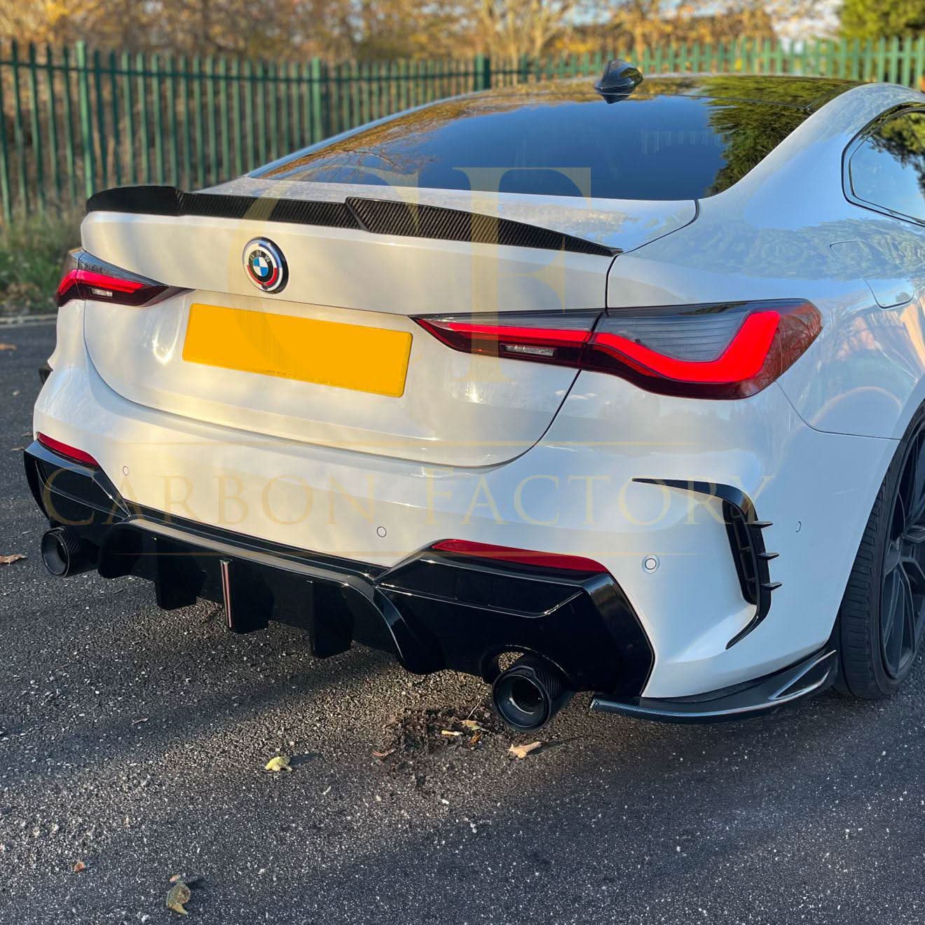 LED Style Gloss Black Rear Diffuser for BMW 4 Series G22 G23 20-Present - Carbon Factory