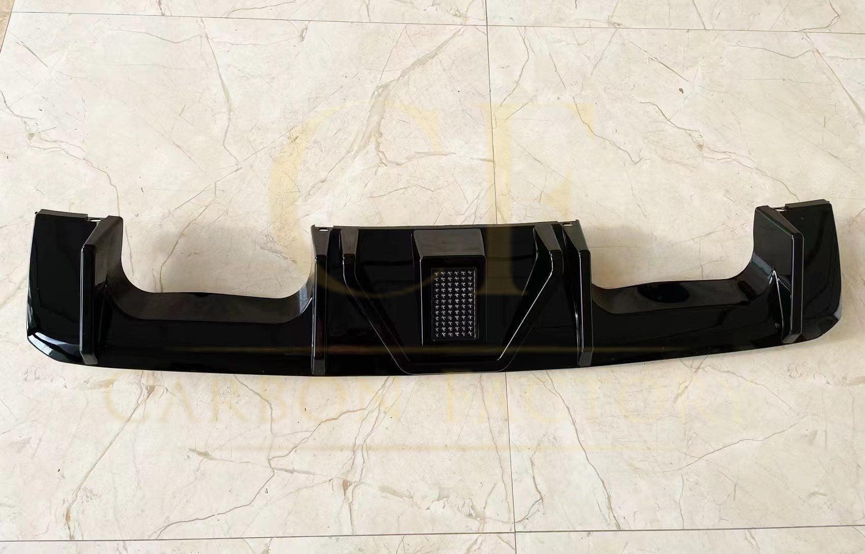 LED Style Gloss Black Rear Diffuser for BMW G80 M3 G82 G83 M4 21-Present - Carbon Factory
