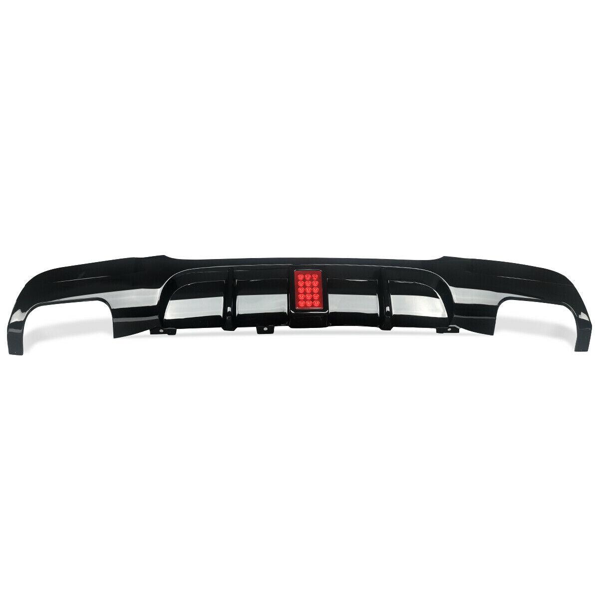 LED Style Gloss Black Rear Diffuser Quad Exhaust for BMW E90 E91 3 Series 05-13 - Carbon Factory