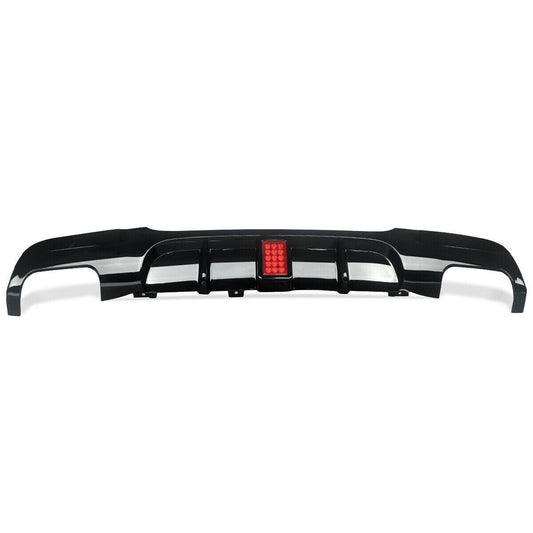 LED Style Gloss Black Rear Diffuser Quad Exhaust for BMW E90 E91 3 Series 05-13 - Carbon Factory