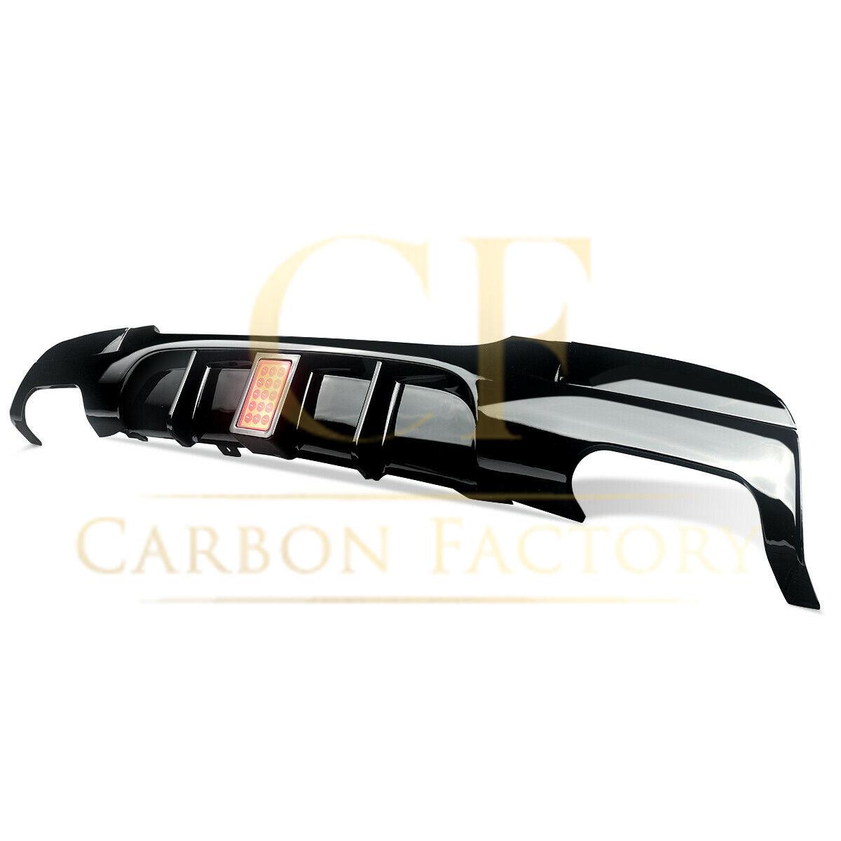 LED Style Gloss Black Rear Diffuser Quad Exhaust for BMW E90 E91 3 Series 05-13 - Carbon Factory