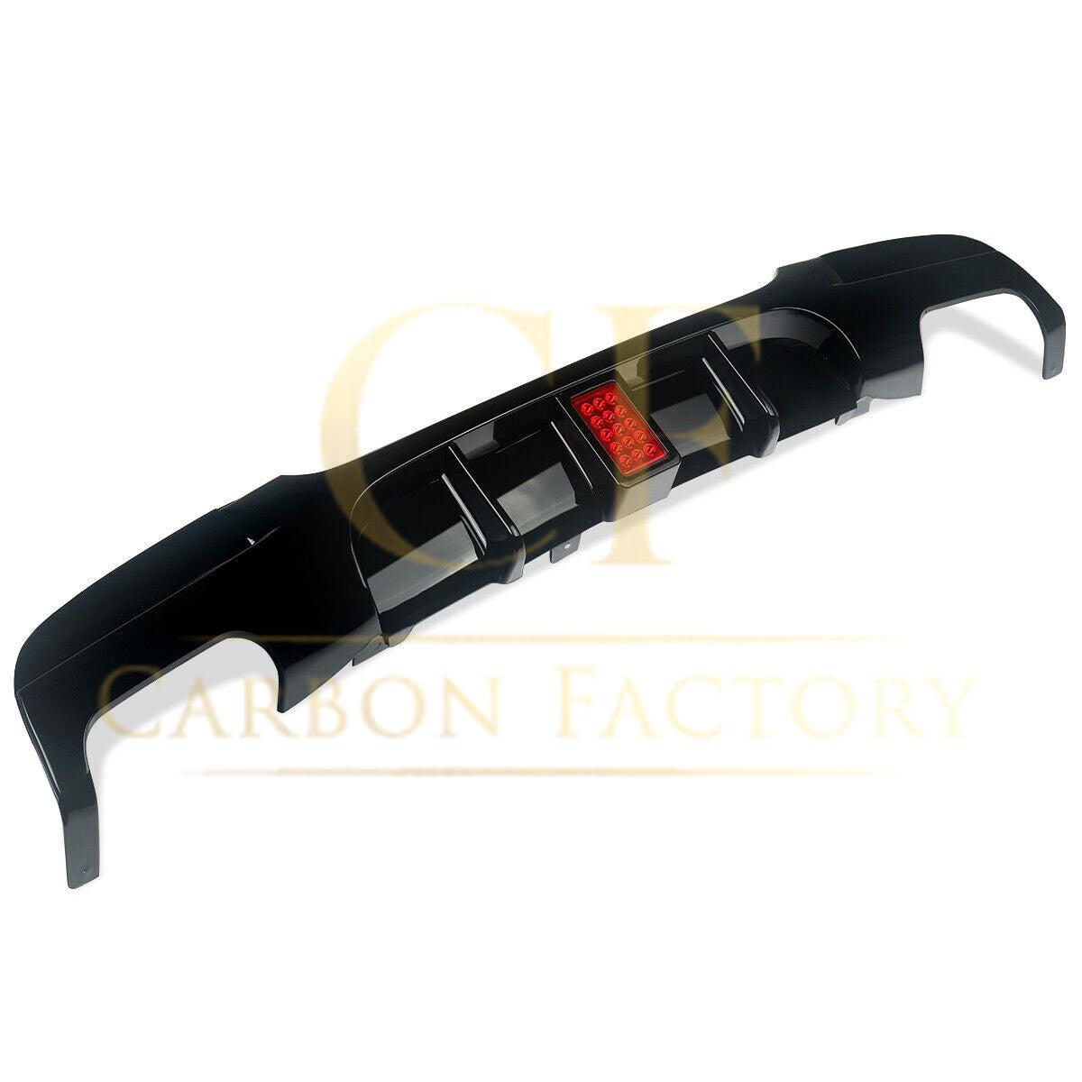 LED Style Gloss Black Rear Diffuser Quad Exhaust for BMW E90 E91 3 Series 05-13 - Carbon Factory