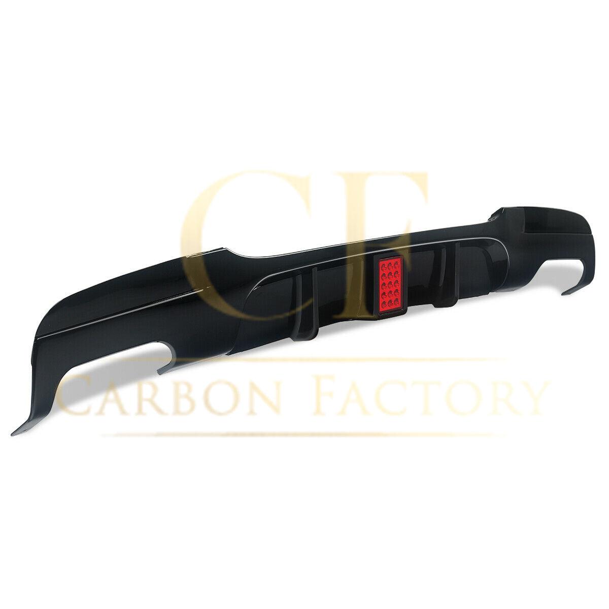 LED Style Gloss Black Rear Diffuser Quad Exhaust for BMW E90 E91 3 Series 05-13 - Carbon Factory