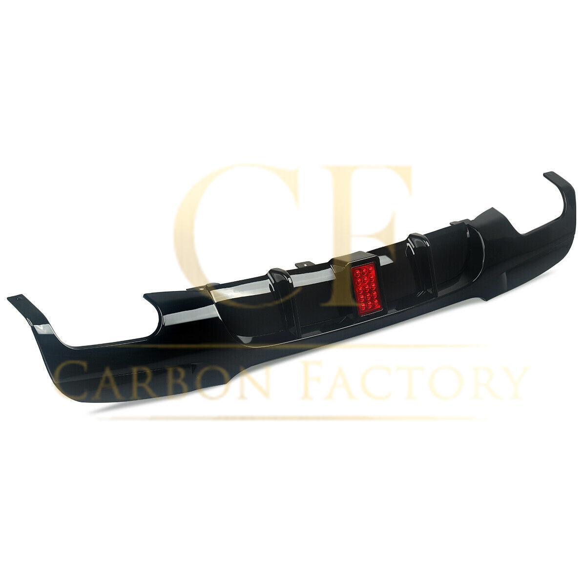 LED Style Gloss Black Rear Diffuser Quad Exhaust for BMW E90 E91 3 Series 05-13 - Carbon Factory