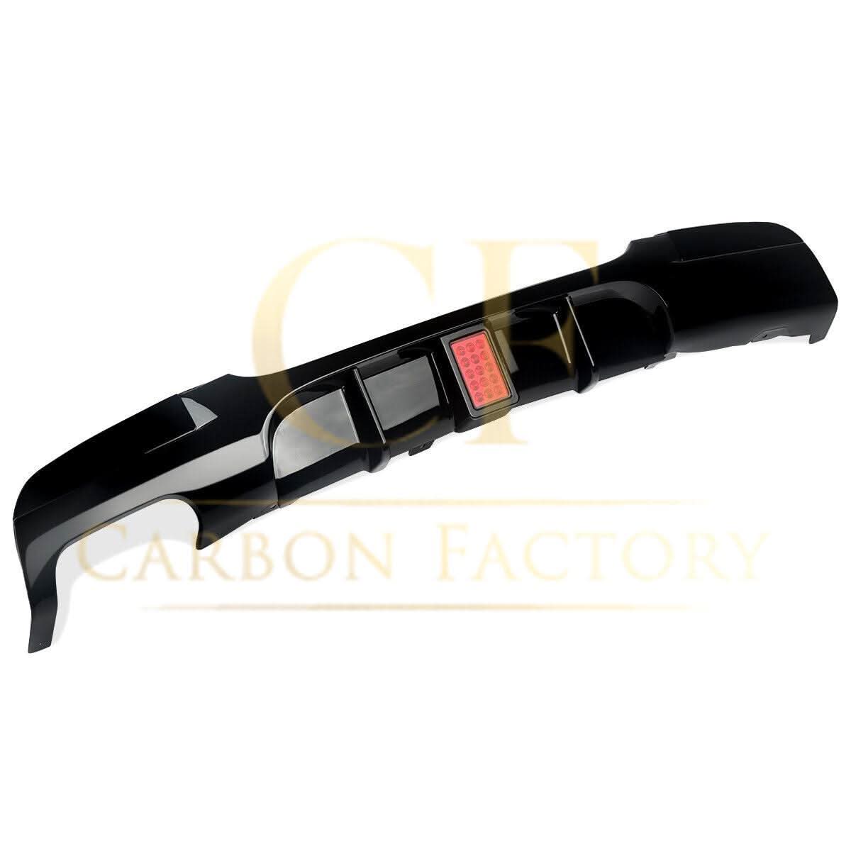 LED Style Gloss Black Rear Diffuser Twin Exhaust for BMW E90 E91 3 Series 05-13 - Carbon Factory