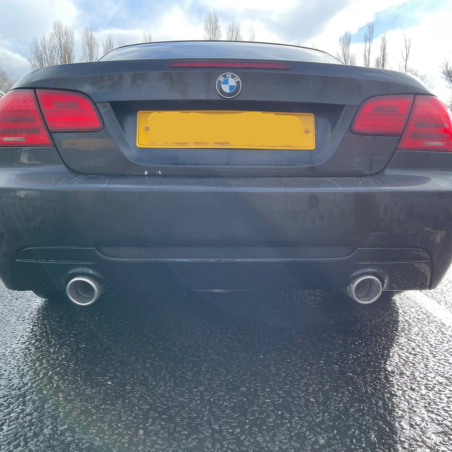 MP Style Gloss Black Rear Diffuser Dual Exhaust for BMW E92 E93 3 Series 05-13 - Carbon Factory