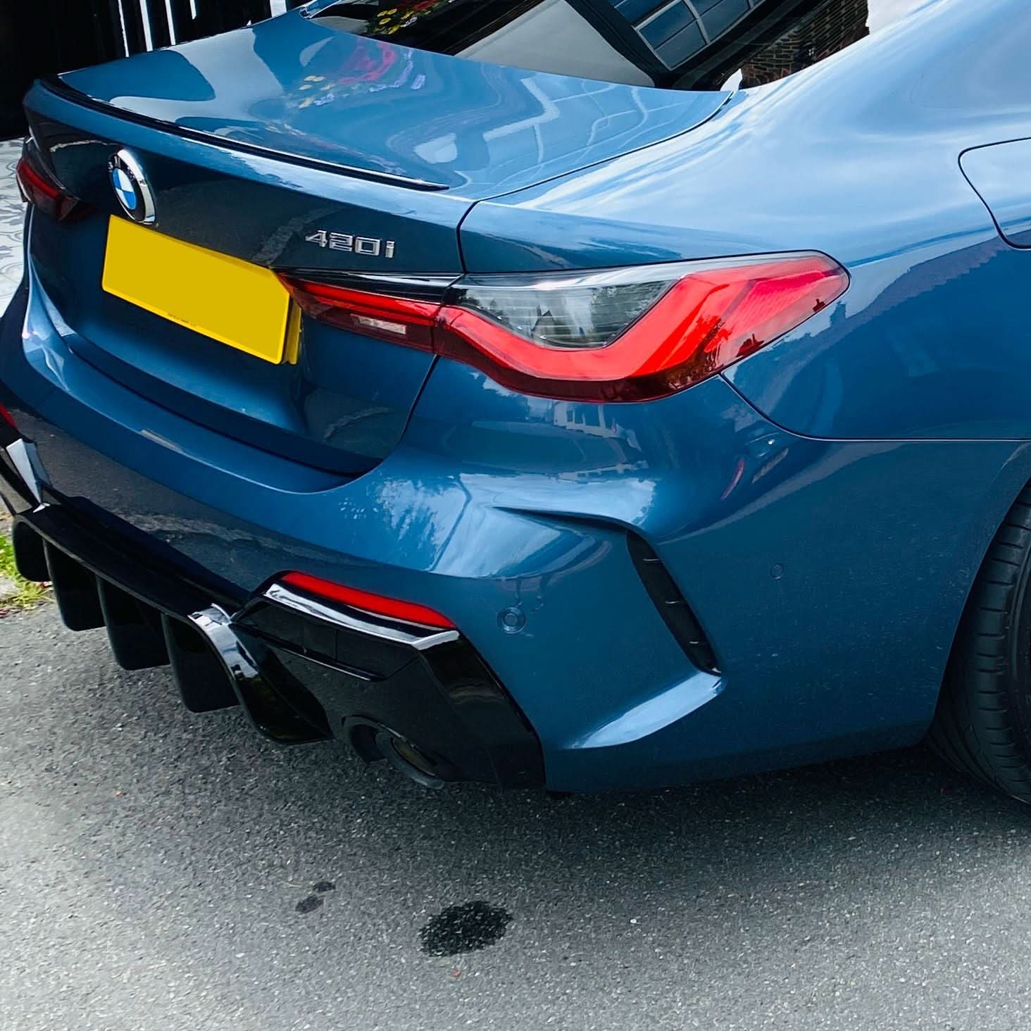 MP Style Gloss Black Rear Diffuser for BMW 4 Series G22 G23 20-Present - Carbon Factory