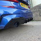 RK Style Gloss Black Rear Diffuser Dual Exhaust for BMW 3 Series G20 G21 Pre-LCI 19-22 - Carbon Factory