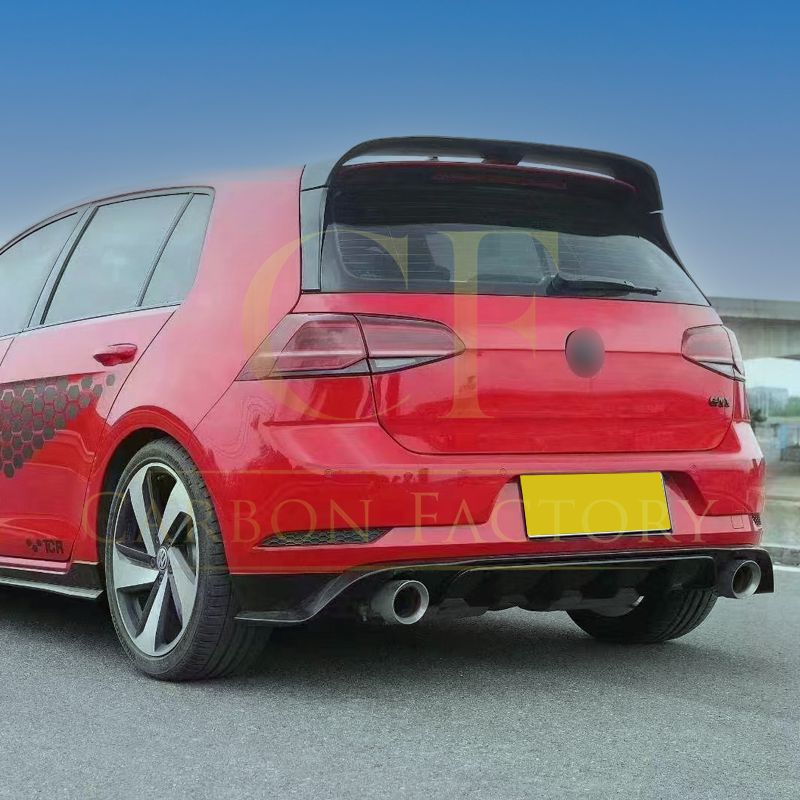TCR Style Gloss Black Rear Diffuser for VW Golf MK7.5 GTI 17-20 - Carbon Factory
