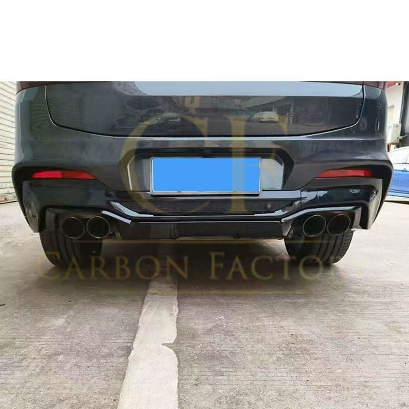 V Style Gloss Black Rear Diffuser with Exhaust Tips for BMW G02 X4 18-Present - Carbon Factory