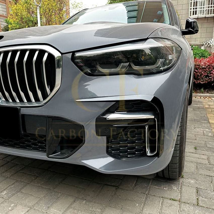 Gloss Black Front Canards for BMW G05 X5 19-25 - Carbon Factory