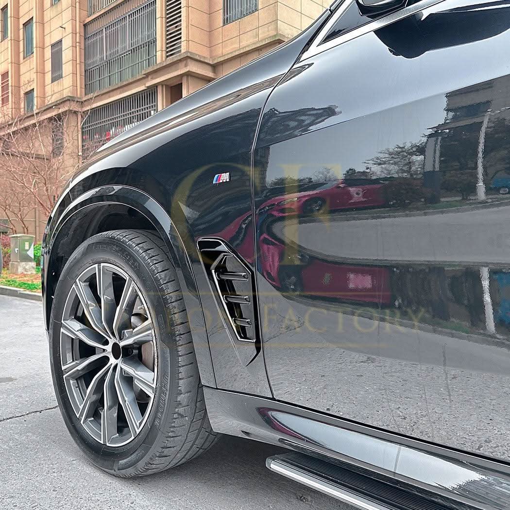 Gloss Black Front Fender Trims for BMW G05 X5 19-25 - Carbon Factory