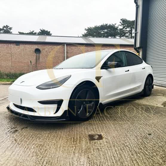 Competition Style Gloss Black Side Fender Trims for Tesla Model Y 19-24 - Carbon Factory