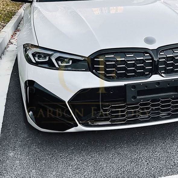 Gloss Black Front Bumper Inserts for BMW 3 Series G20 G21 LCI 23-25 - Carbon Factory
