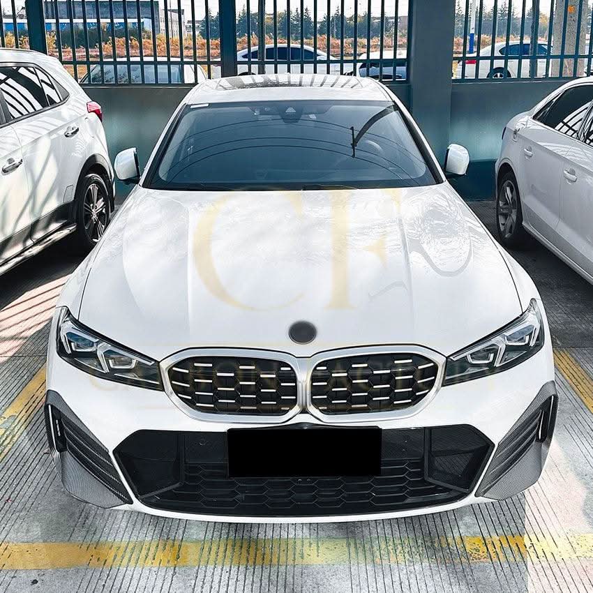 Gloss Black Front Bumper Inserts for BMW 3 Series G20 G21 LCI 23-25 - Carbon Factory