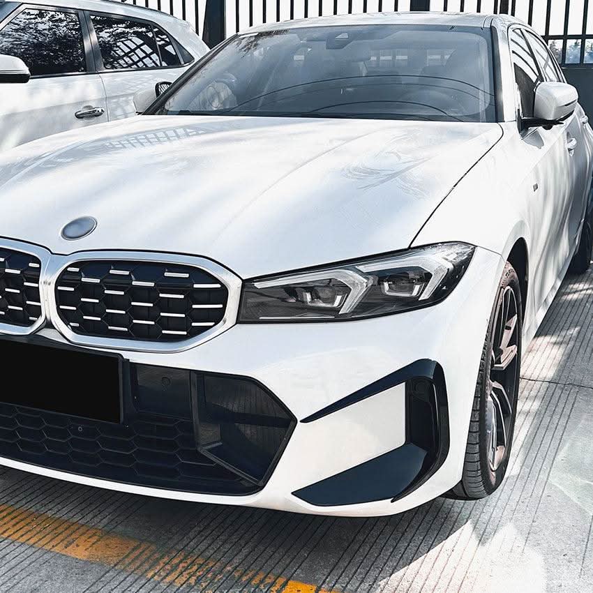 Gloss Black Front Bumper Trims for BMW 3 Series G20 G21 LCI 23-25 - Carbon Factory