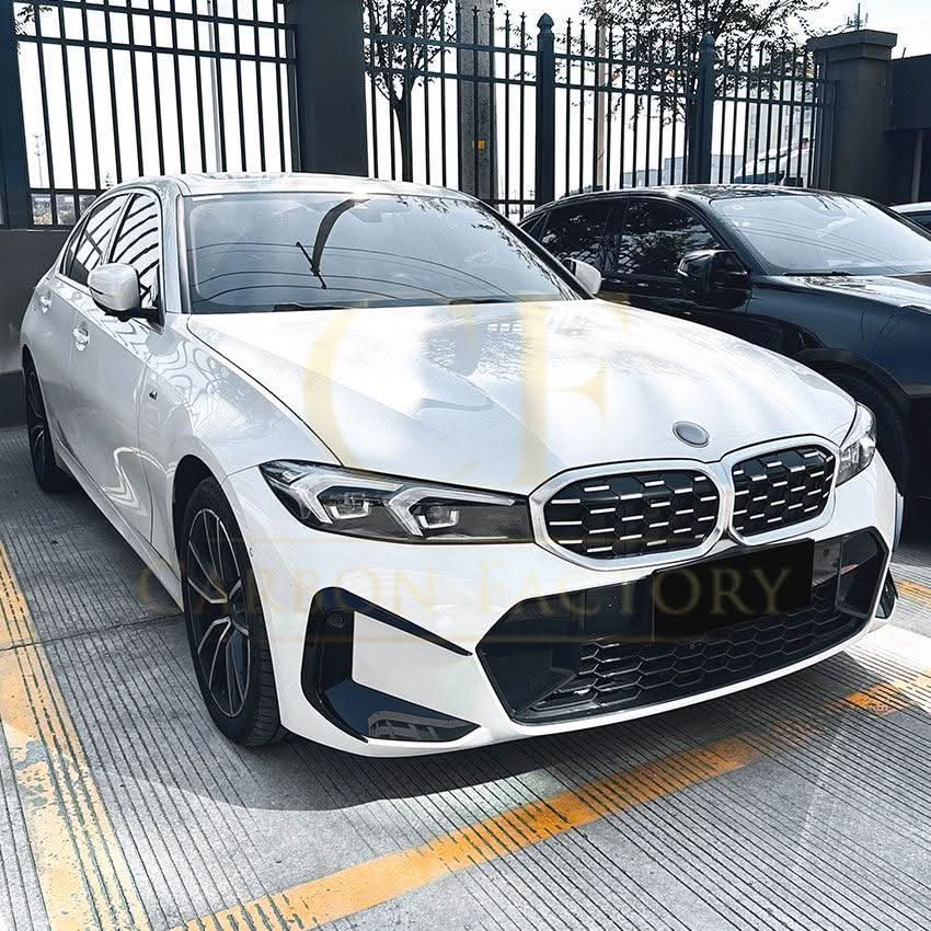 Gloss Black Front Bumper Trims for BMW 3 Series G20 G21 LCI 23-25 - Carbon Factory