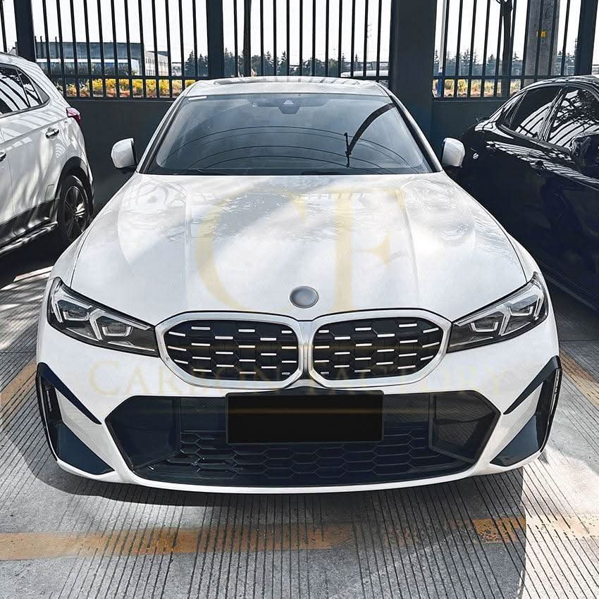 Gloss Black Front Bumper Trims for BMW 3 Series G20 G21 LCI 23-25 - Carbon Factory