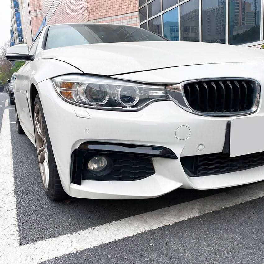 Gloss Black Front Bumper Trims for BMW F32 F33 F36 4 Series 14-20 - Carbon Factory