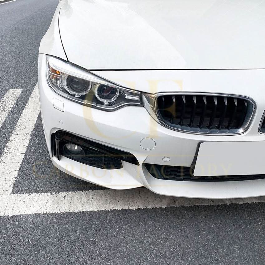 Gloss Black Front Bumper Trims for BMW F32 F33 F36 4 Series 14-20 - Carbon Factory