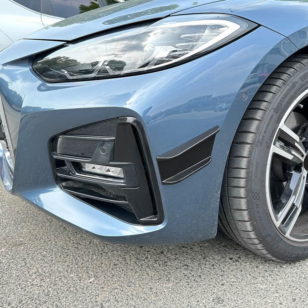 Gloss Black Front Bumper Trims for for BMW G22 G23 4 Series 20-Present - Carbon Factory