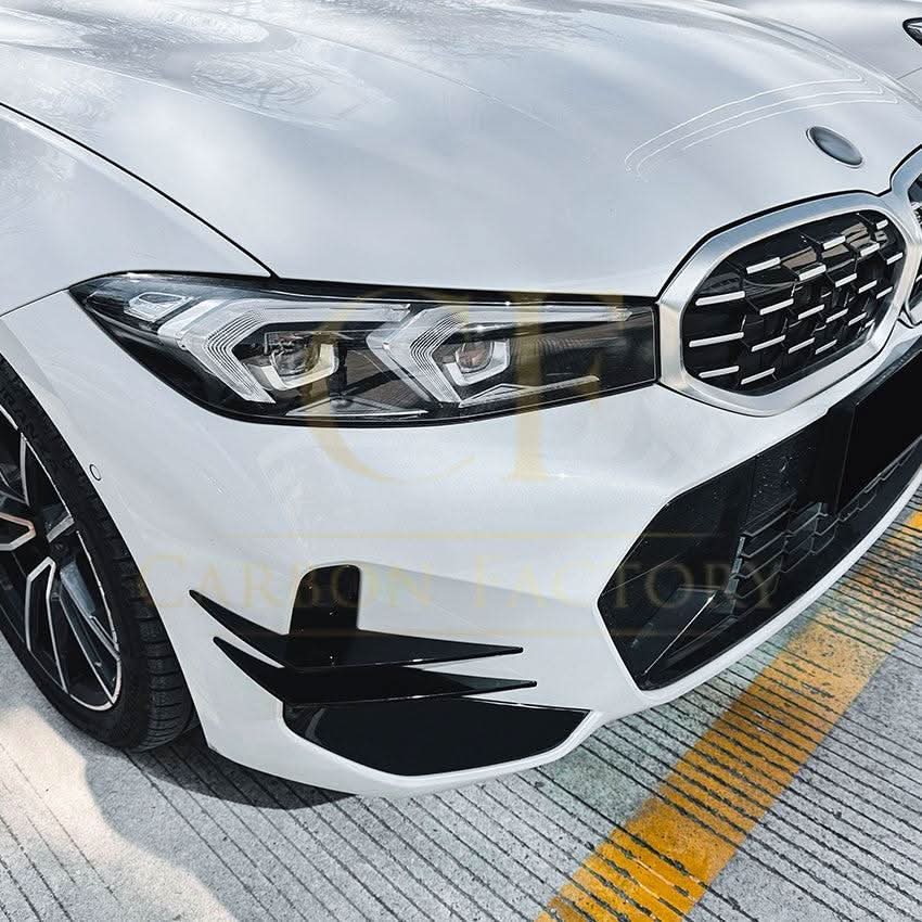 Gloss Black Front Canards for BMW 3 Series G20 G21 LCI 23-25 - Carbon Factory