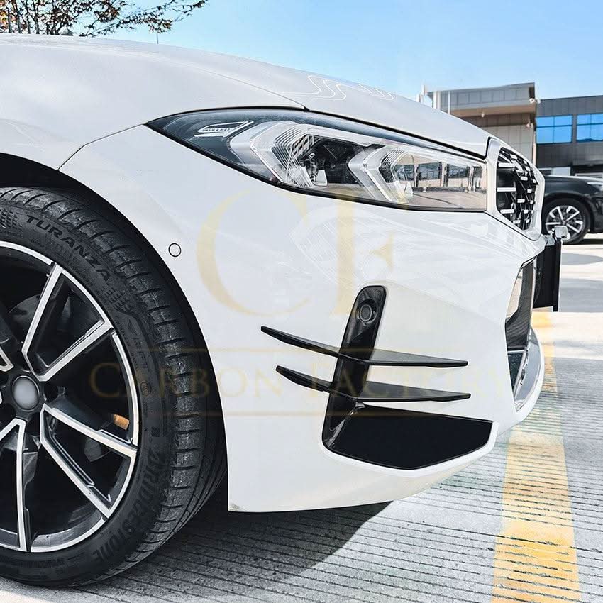 Gloss Black Front Canards for BMW 3 Series G20 G21 LCI 23-25 - Carbon Factory