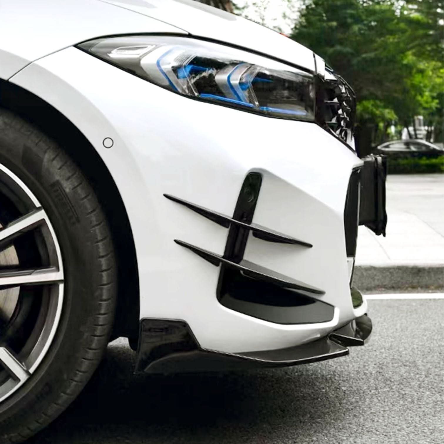 Gloss Black Front Canards for BMW 3 Series G20 LCI 23-Present - Carbon Factory